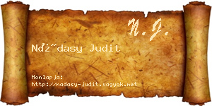 Nádasy Judit névjegykártya